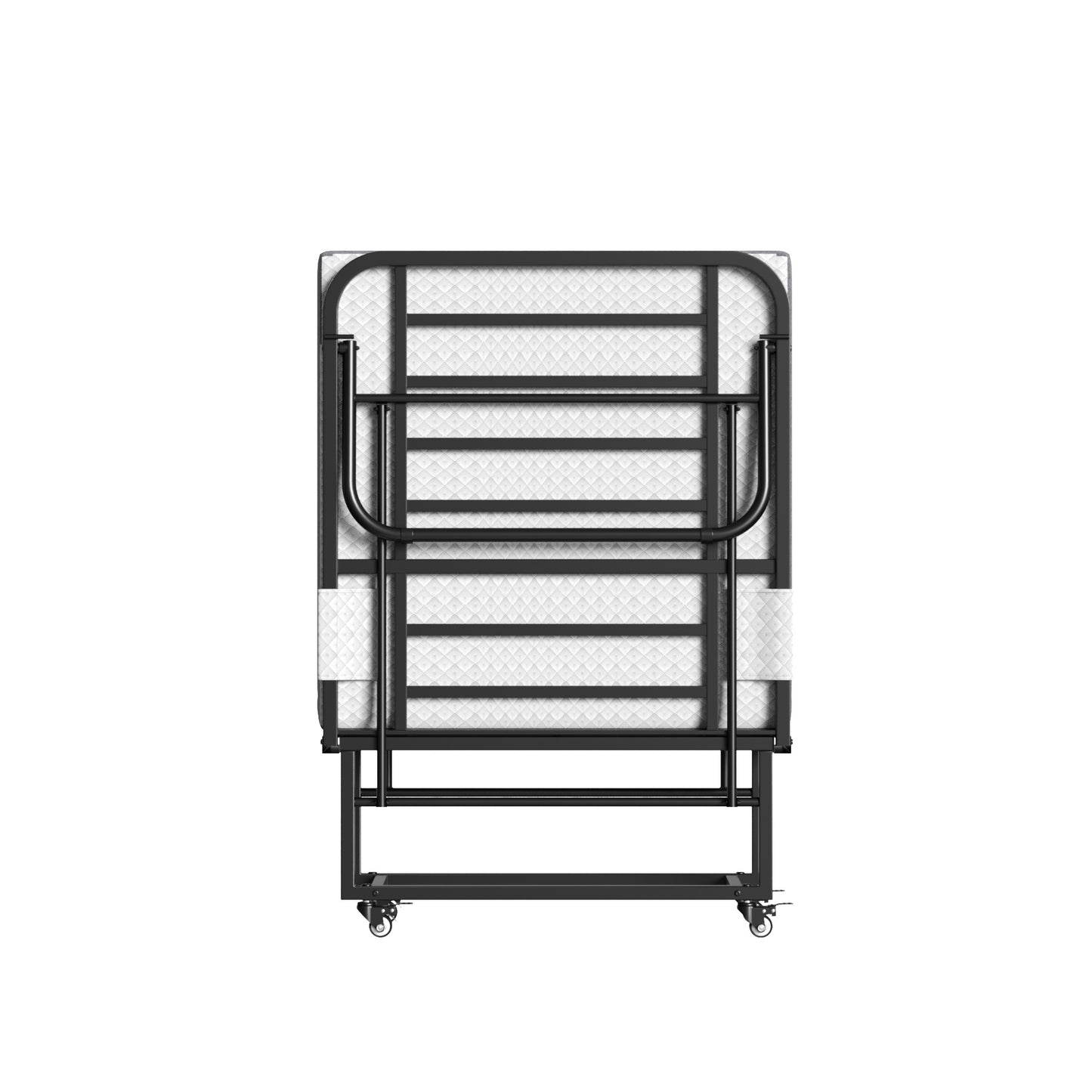 Folding Bed With Mattress Foam Mattress All Steel Pipe Frame