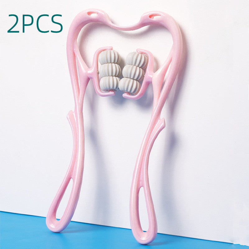 Manual Six-Wheel Neck Massager - 360° Rolling Massage Tool for Pain Relief