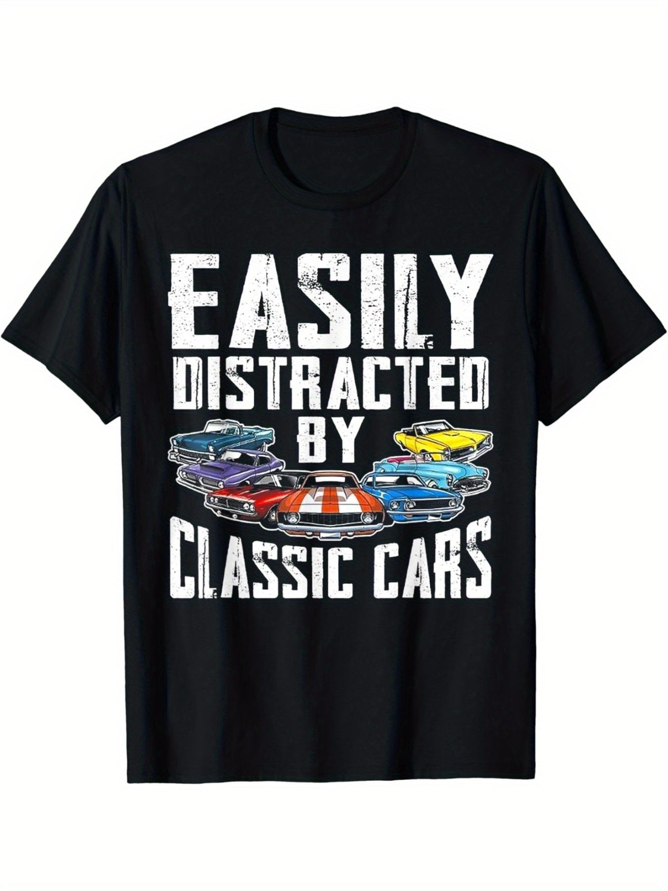 Classic Car T-Shirt - Easily Distracted Funny Tee