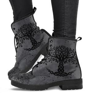 Large Size Printing Autumn Ladies High-top Martin Boots