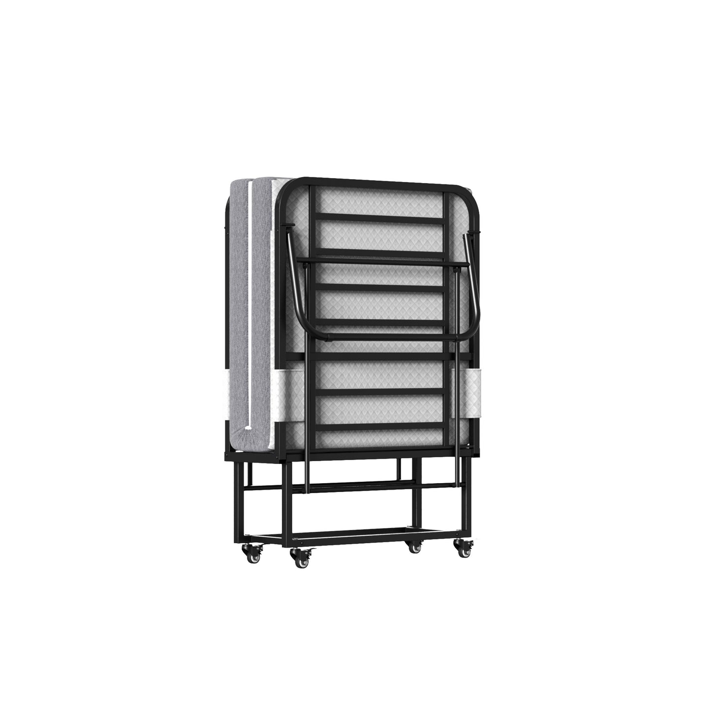 Folding Bed With Mattress Foam Mattress All Steel Pipe Frame