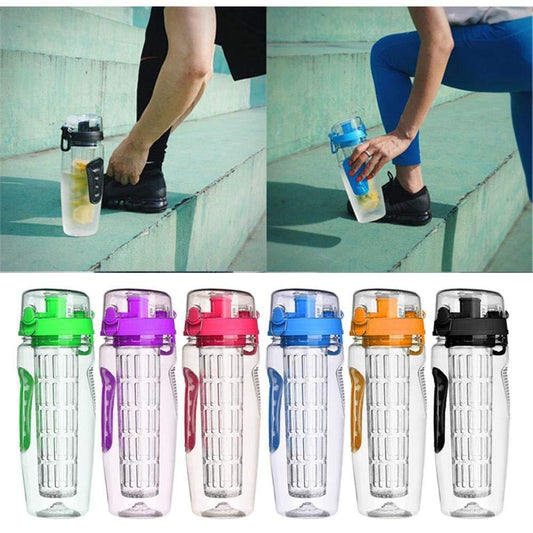 32oz Fruit Infuser Water Bottle - BPA Free Sports Bottle with Leak-Proof Design
