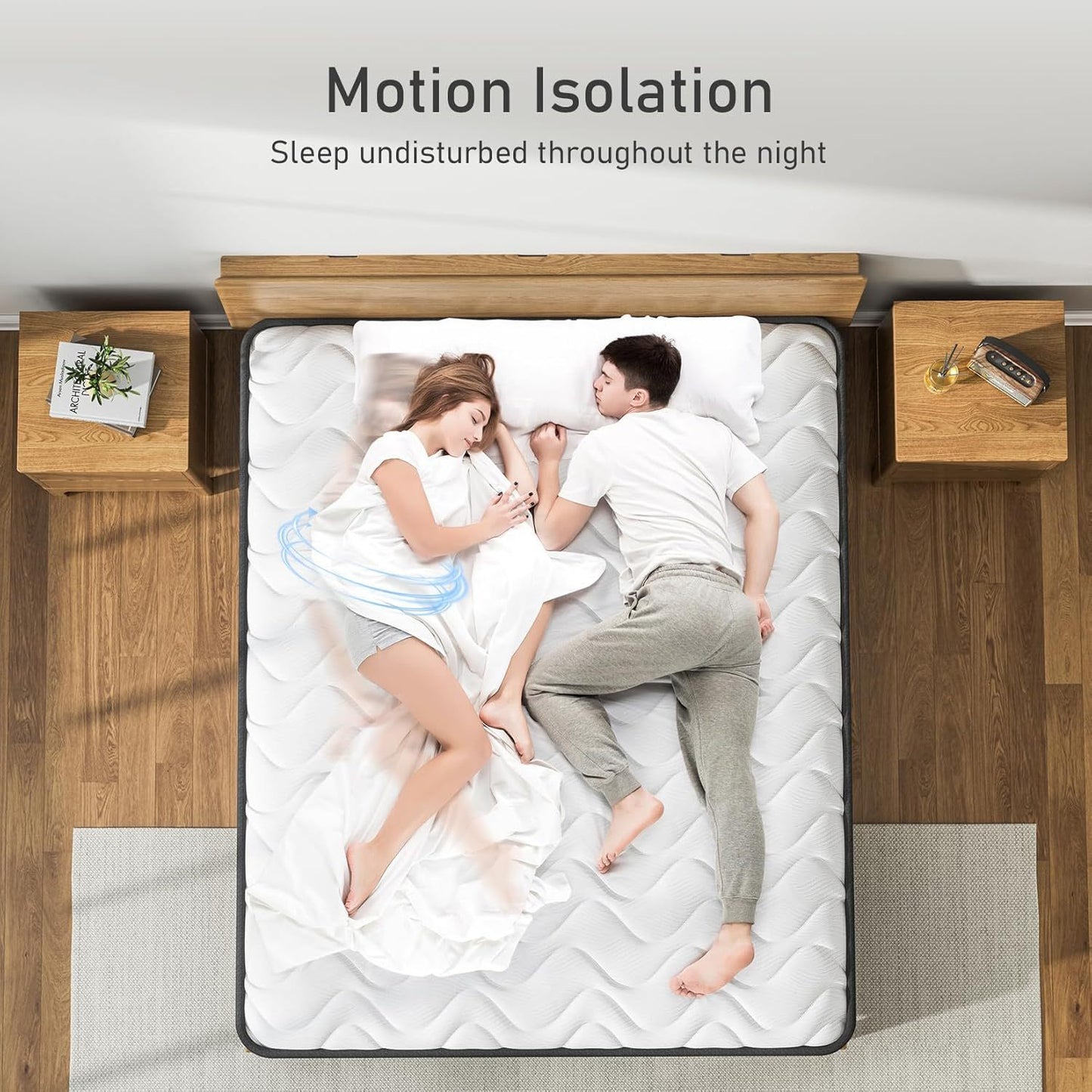 Twin Hybrid Innerspring Mattress - Plush Foam Spring Bed | Medium Firmness XANGLO