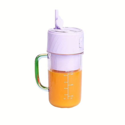 Portable Rechargeable Blender - Travel Cup with Lid & Straw