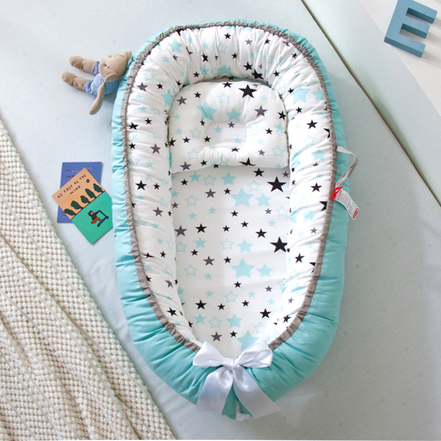 Portable Baby Nest - Foldable Newborn Bed with Removable Cover