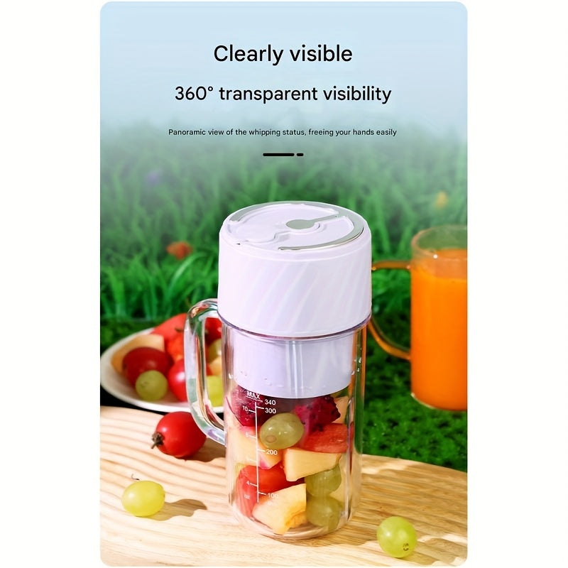 Portable Rechargeable Blender - Travel Cup with Lid & Straw
