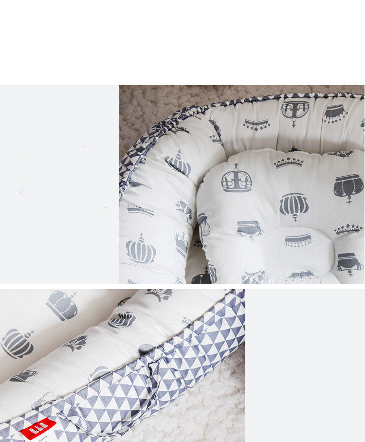 Portable Baby Nest - Foldable Newborn Bed with Removable Cover