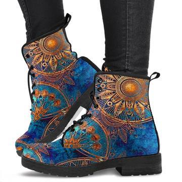 Large Size Printing Autumn Ladies High-top Martin Boots