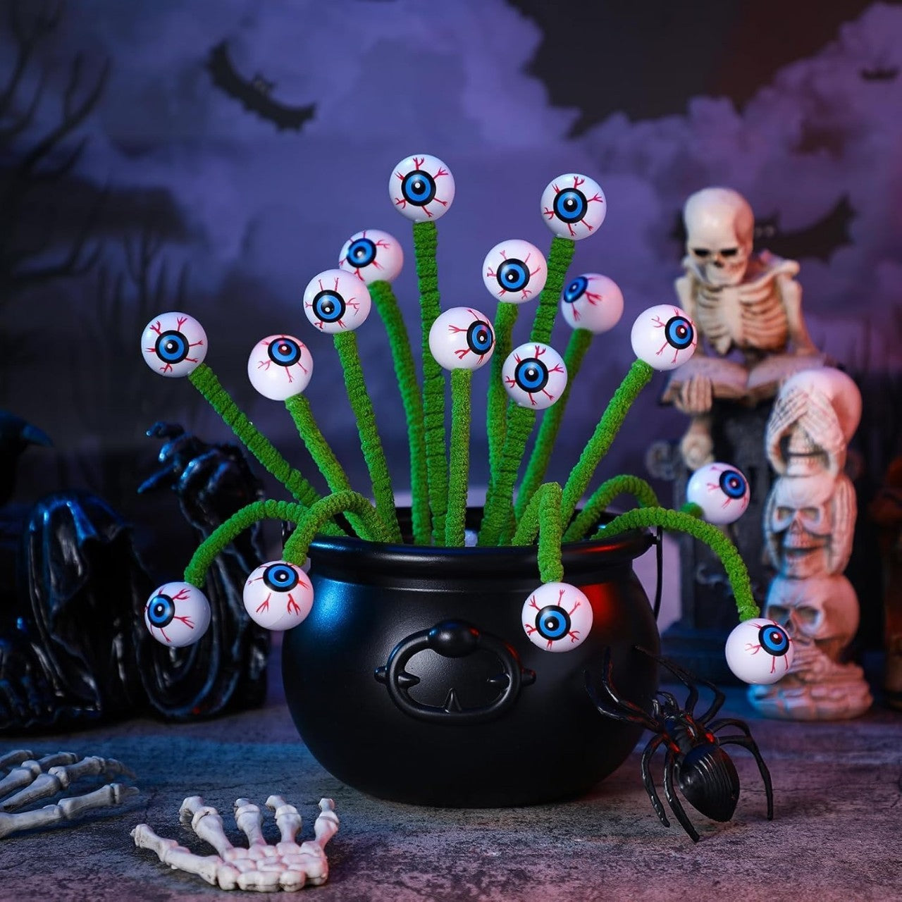 Halloween Spooky Eye Ball Branch Decorations - 20 Piece Set