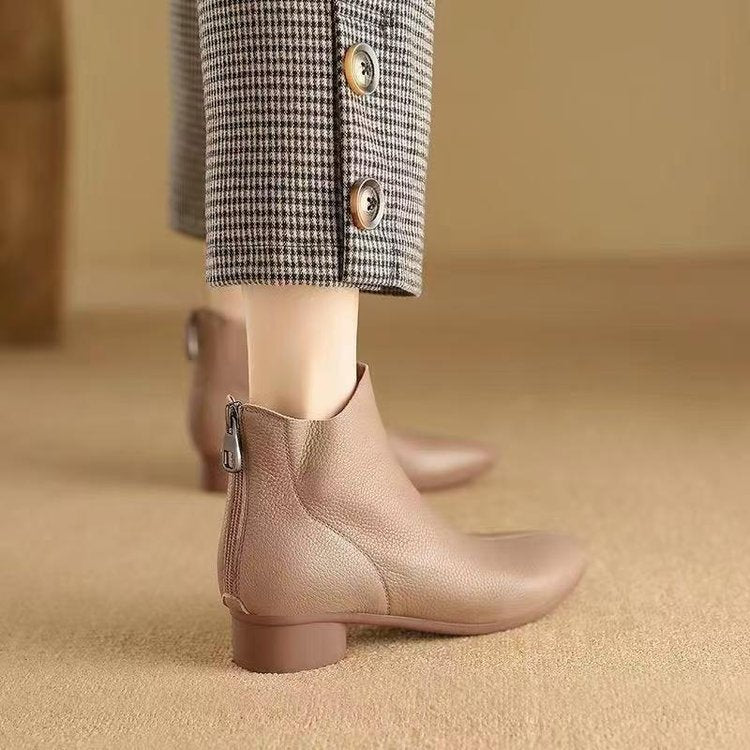 Women's Thick Bottom Vintage Martin Boots Women's Mid-calf Soft Bottom