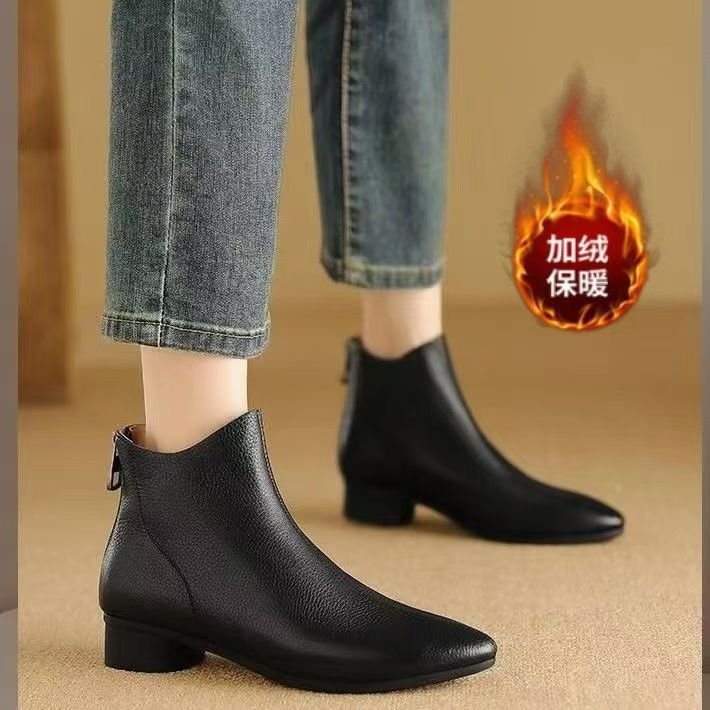 Women's Thick Bottom Vintage Martin Boots Women's Mid-calf Soft Bottom