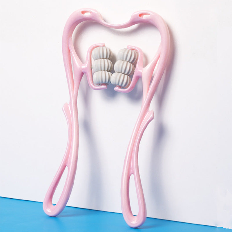 Manual Six-Wheel Neck Massager - 360° Rolling Massage Tool for Pain Relief